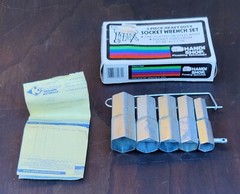 VTG New NOS 6pc SHOWER VALVE STEM SOCKET WRENCH PLUMBING TOOL SET 21/32-1~7/16&Prime;