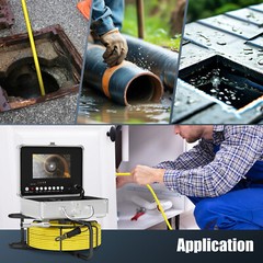 7inch Sewer Pipe Inspection Camera Drain Sewer Pipeline Industrial Endoscope 20m