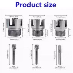 4 In 1 PVC Pipe Threader Cutting Tool Wrench Kit Integrated Internal Repair