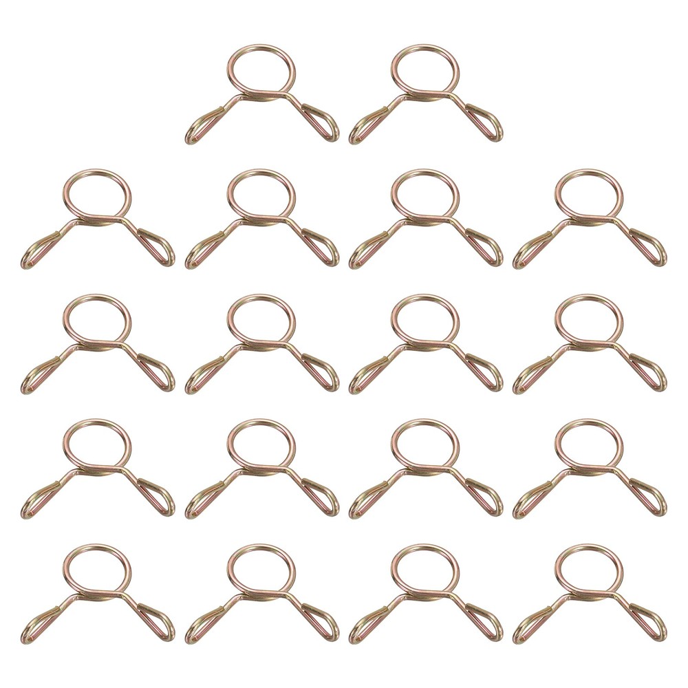 Fuel Line Hose Clips, 30Pcs 6mm Zinc Plated 65Mn Steel Tubing Spring Clamps