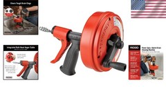 Professional Drain Cleaner POWER SPIN+ Auto-Feed 25ft Drill Compatible