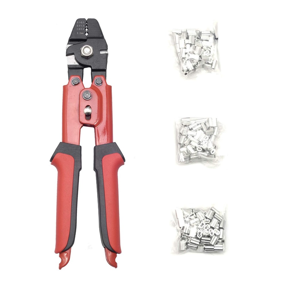 1/16 Inch Wire Rope Crimping Tool Up To 2.2mm Fishing 0.1 mm to 2.2 mm, Red