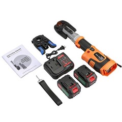 Pro Press Copper Pipe Crimping Tool Kit &ndash; 2x 5.0Ah Battery Powered &ndash; 1/2&Prime; 3/4&Prime; 1
