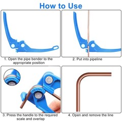 Tube Bender Tool for auto fuel pipes and air-conditioning refrigerant pipes