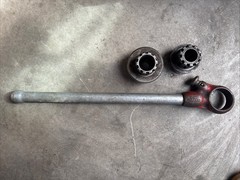 RIDGID 00-R 3/4&Prime; And 1 Pipe Threader Die Head w/ RIDGID Ratchet Handle Used