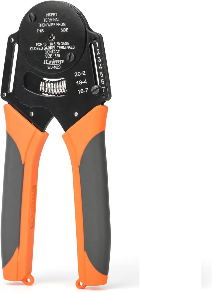 IWISS IWD-1620 Deutsch Crimp Tool, 8 Indents Crimper for Size 16 Contacts, Grey