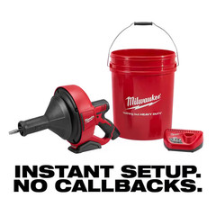 M12 12-Volt Lithium-Ion Cordless Auger Snake Drain Cleaning Kit with 6.0Ah Batte