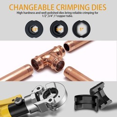 Anbull Hydraulic Copper Tube Crimping Tool,Copper Pipe Fittings Yellow