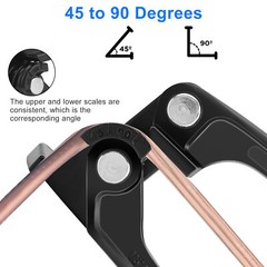 3 in 1 Copper Tube Bender 1/8&Prime; 3/16&Prime; 1/4&Prime; Manual Aluminum Alloy Pipe Bender 90&deg;