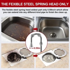 Drain Snake, Plumbing Snake With Drill Adapter, 35ft Heavy Duty Flexible Sink&hellip;