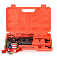 iCrimp PEX Pipe Crimping Tool Kit for Copper Rings with Gauge and Cutter