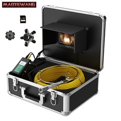 50M Sewer Pipe Inspection Camera with 512Hz Self-leveling 7&Prime;Monitor Video Camera
