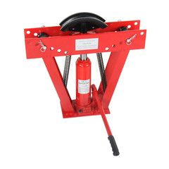 12 Ton Pipe Bender Manual Hydraulic Piping Bending Exhaust Tube Fabric w/6 Dies