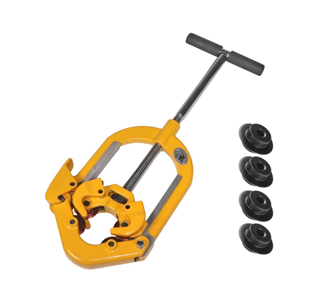 Steel Dragon Tools&reg; H4 Hinged 2&Prime;-4&Prime; Pipe Cutter with 4 Reed&reg; 03504 Cutter Wheels
