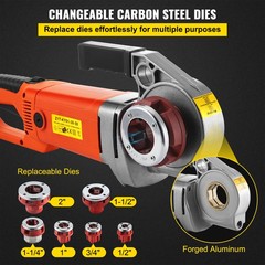 VEVOR Electric Pipe Threader Pipe Threading Machine 2300W 6 Dies 1/2-2&Prime; Portable