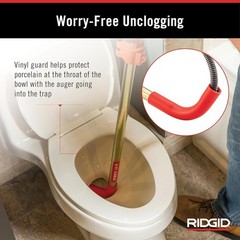 Power Drill Compatible 6 ft Closet Auger &ndash; Safe & Lightweight Clog Remover