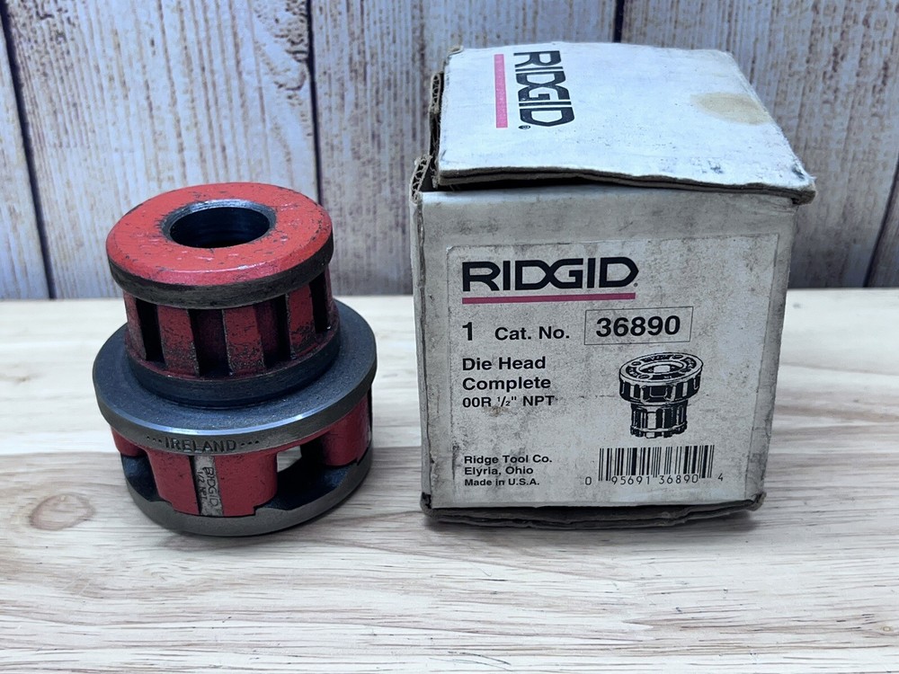 Ridgid Complete Die Head for 00-R 1/2&rdquo; NPT Pipe Threader 36890R Ireland With Box