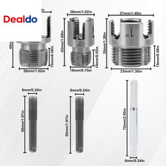 3 Pcs Pipe Threading Tool, Dual-Function Integrated Internal & External Thread C