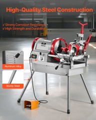 VEVOR Electric Pipe Threader Machine 750W 28RPM Cutter for 1/2&Prime; to 2&Prime; Pipes