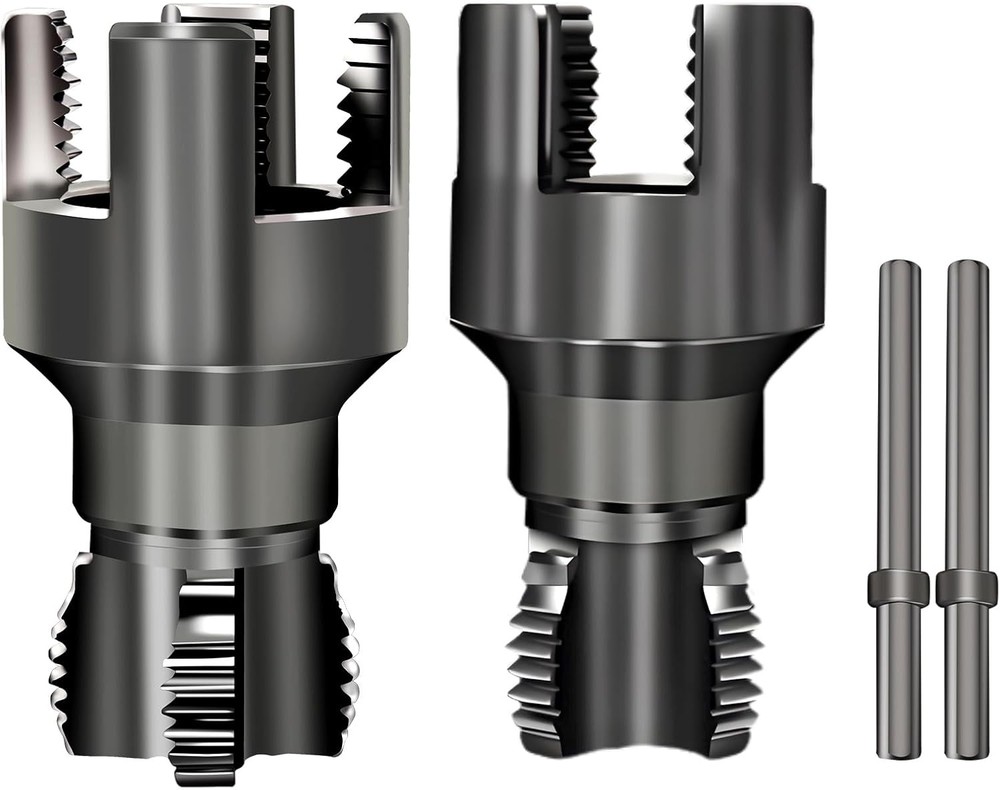 2Pcs Integrated Internal & External Pipe Threading Tool &ndash; 1/2&Prime; & 3/4&Prime;, Upgraded