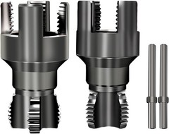 2Pcs Integrated Internal & External Pipe Threading Tool &ndash; 1/2&Prime; & 3/4&Prime;, Upgraded