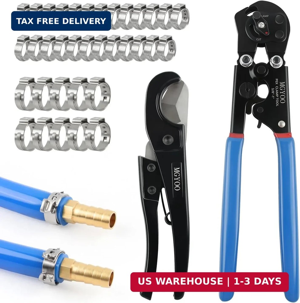 Pex Crimping Tool Kit Cinch and Remove Dual-Function Pex Crimp Tool 3/8&Prime; to 1&Prime; P