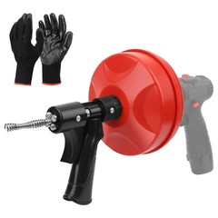Drain Auger 25ft 1/4in Drum Plumbing Drain Snake Clog Remover Autofeed