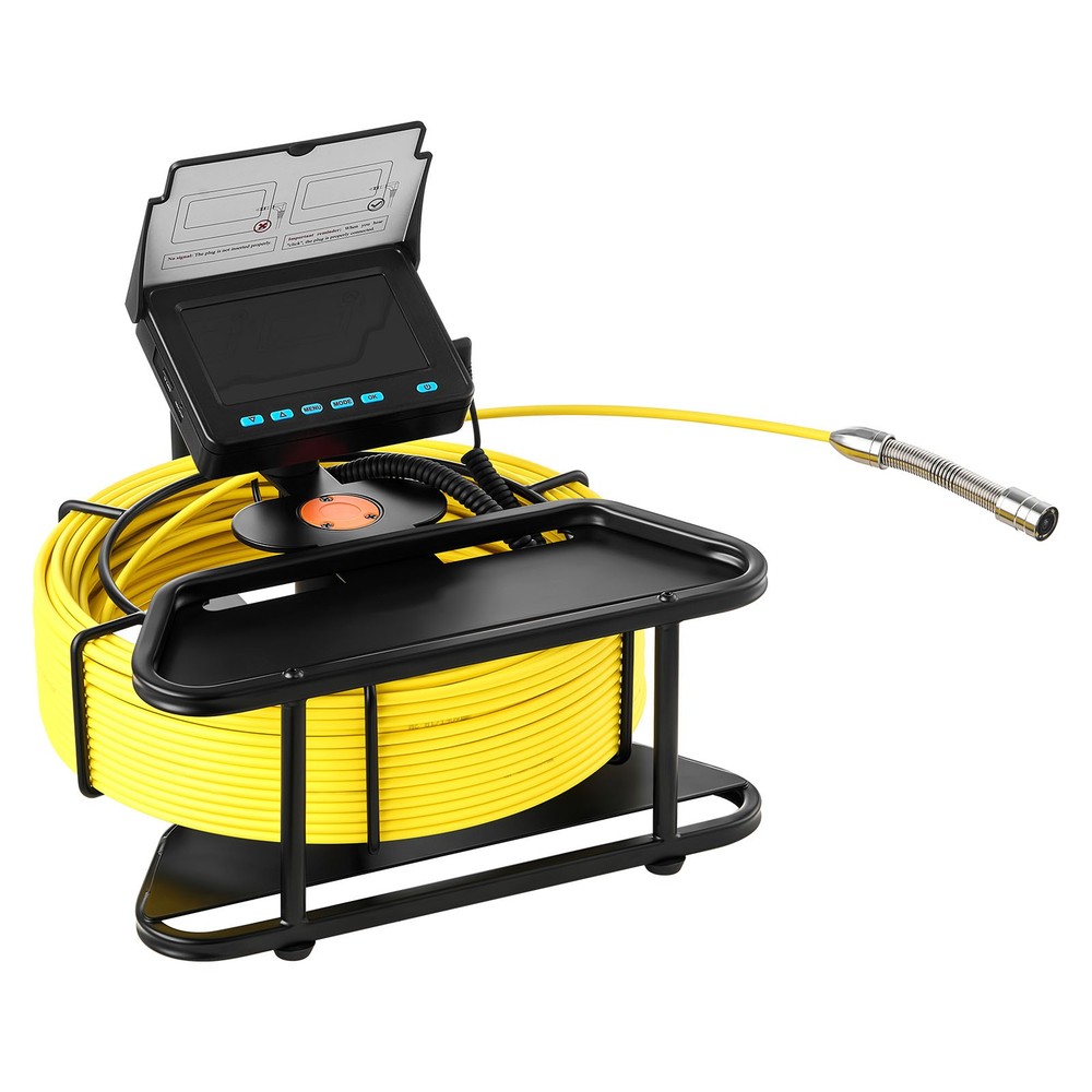 Uimoso Sewer Inspection Camera 66ft, 4.3-inch Screen, Waterproof with 6 LEDs