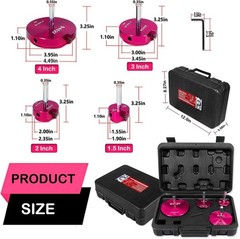 4-Piece Plastic Pipe Reamer Tool Kit for PVC, CPVC
