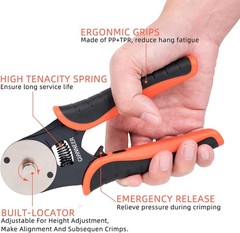 GIANNEER 4-Way Indent Closed Barrel Crimping Tool for Deutsch Connectors 14-18 A