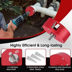 4 Inch PVC Pipe Beveling Tool with 3 Steel Blades, PVC Deburring Tool, PVC Ch&hellip;