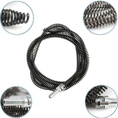 Drain Auger Snake Cable with Drill Adapter 6.5 Ft Heavy Duty
