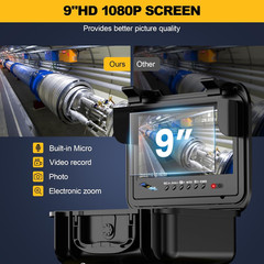 165FT Sewer Camera with Locator, 9&Prime; 1080P Screen & 32GB DVR for Inspections
