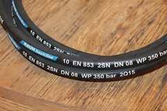 NEW RAUH BASICLINE HYDRAULIC HOSE en853 2sn dn08 wp350 bar 5000mm Length M18x1.5