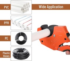 Bates- PVC Pipe Cutter, Cuts up to 2-1/2&Prime;, Orange Ratcheting Cutter&hellip;