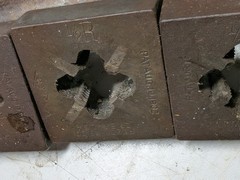 Ratchet Reed Mfg Co Erie PA USA Pipe Thread 2&Prime;x 2&Prime; Block Die 1/4 1/2 5/8 3/4 1