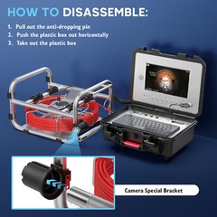 30M Sewer Pipe Inspection Camera Self-Leveling 512HZ Meter Counter 10inch DVR