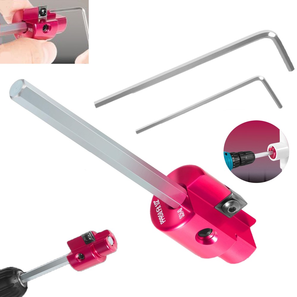 PPR50 1/2&Prime; Head Plastic Pipe Fitting Reamer & 1/4&Prime; Hex Shaft Fit for 1/2&Prime; Drills