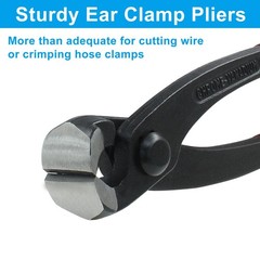 9 Inch Ear Clamp Pliers Carbon Steel Hose Crimp Pincer Tool Ring Pliers Red