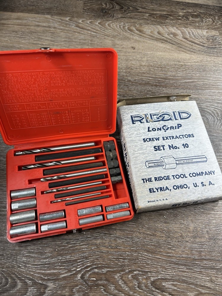 Mint With Box Ridgid No.10 Screw Extractor Set Incomplete?