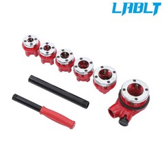 LABLT 6-Piece Set Of NPT 1/4&Prime; to 1-1/4&Prime; Manual Ratchet Pipe Thread Pipe Reel