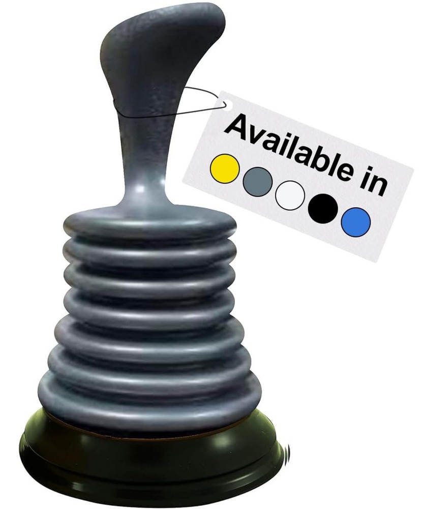 Mini Sink Plunger Clog Remover HeavyDuty Suction Ergonomic Grip 7 Inch Silver
