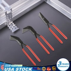 3-Piece Sheet Straight Bending Plier Hand Seamers Sheet Metal Tool 45&deg; & 90&deg;