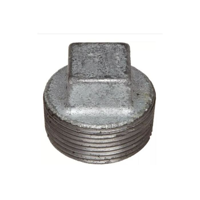 Malleable Fittings ZMGPL11 Plug 4&Prime; MPT 347�F Galvanized Malleable Iron