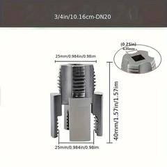 Plastic pipe 1/2&Prime; + 3/4&Prime; cordless drill threader Kit