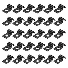 30Pcs 5mm Pipe Strap Carbon Steel Conduit Strap, Black