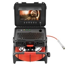 50m Sewer Pipe Inspection Camera w/ 512hz Locator Self-leveling 10&Prime; Monitor