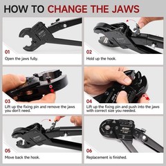 Icrimp Angle Head PEX Crimping Tool Kit for 3/8,1/2,3/4,1-Inch with Copper Ring