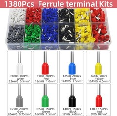 Ferrule Crimping Tool Kit &ndash; Square Ferrule Crimper Plier (AWG 23-7) with 1380pcs