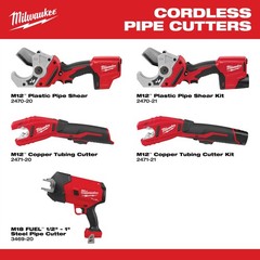 Milwaukee Tool 2470-20 M12 Plastic Pipe Shear Tool Only